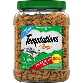 Temptations Classic Treats for Cats, Seafood Medley Flavor,...