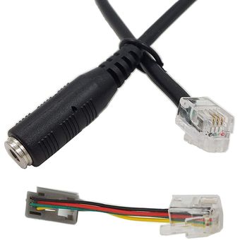 Cable 4p4c Rj9 Auriculares Para Teléfono Inteligente De 3,5 