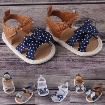 Sandalias para bebé de 0 a 18M,zuecos con lazo,zapatos para primeros 