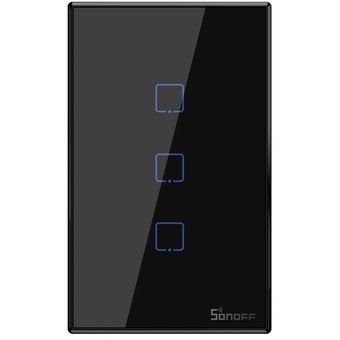 INTERRUPTOR PARED LED STUDIO SONOFF 3 CANALES WIFI RF 