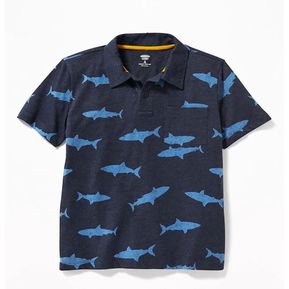 Camiseta Tipo Polo Old Navy Tiburones Azul