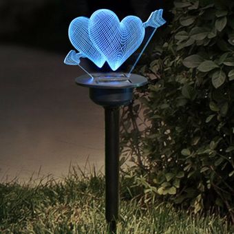 Luces LED solares para jardín,Lámpara decorativa 3D para exteriores 
