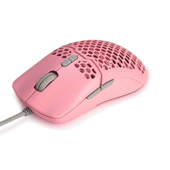 Mouse Gamer Honeycomb Rgb Pink Ultraliviano Rosa Pc