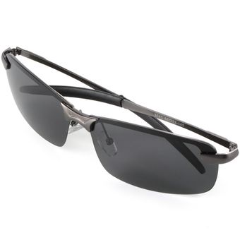 Gafas polarizadas gafas deportivas al aire libre negro marco gris 