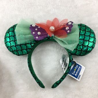 Diadema de princesa sirena con orejas de Minnie para adult 