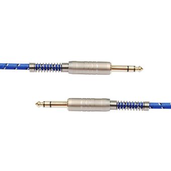 Cable de audio estéreo de 6.35mm de 6.35 mm con el cable de audio estéreo de los TRS con la carcasa de metal Nylon TC030B 