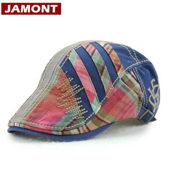 JAMONT-Gorra de algodón con visera plana para hombre y mujer gorro 