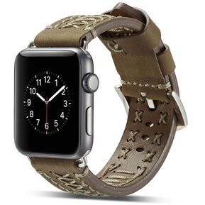 Banda de reloj de cuero de moda para Apple Watch Series 3 & 2 & 1 42mm
