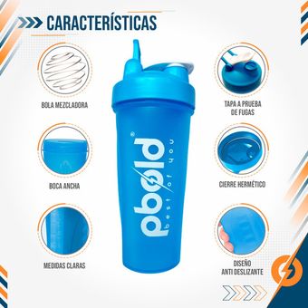 Vaso Shaker Hermetico Deportes Proteina Mezclador 2 En 1 Gym