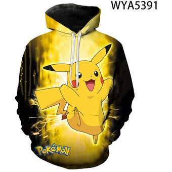 Jersey de manga larga con estampado 3D de Pokemon para hombres y mujeres para niños sudaderas con 