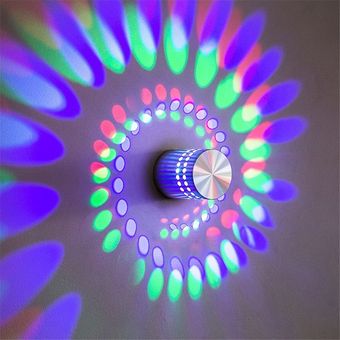 Luz de pared con orificio de Espiral de LED lámpara de pared artístic 