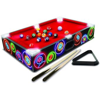 Juego Mesa Billar Pool Madera Paño Niños Bolas Tiza Tacos Juguete GENERICO