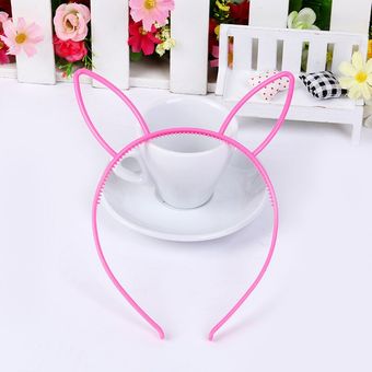 bisel 2019 Accesorios coreanos para el cabello tocado diadema para orejas de conejo diadema de plástico con dientes y orejas 