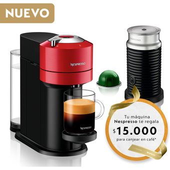 NESPRESSO Cafetera Vertuo Next + Espumador de Leche Nespresso