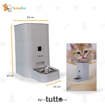 Comedero Automático Para Gatos 4.5L Para 2 Gatos Perros, Dispensador Auto  NUEVO.