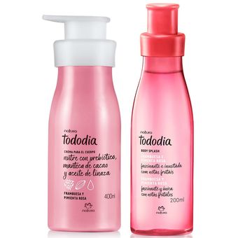 Tododia Crema y Body Splash Frambuesa y pimienta rosa de Nat | Knasta Perú