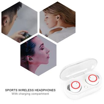 Deportes inalámbrico de auriculares 5.0 con la carga del compartimiento de Deportes Auriculares 