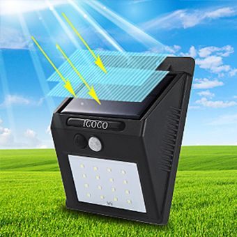 Prueba lámpara de pared de la luz del sensor inteligente Icoco Led Solar Heat de movimiento PIR 