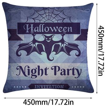 Cubiertas de almohadas de la serie de la luna de Halloween Caja de almohada para el hogar de la cama de lino de algodón 