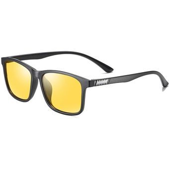 Gafas De Sol Polarizadas Para Hombres Marco Cuadrado Espejo 