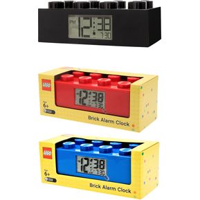 Reloj despertador con luz de ladrillo Lego de 7 cm de alto