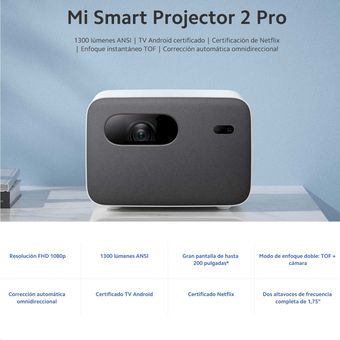 Xiaomi Mi Smart Projector 2 Pro, Proyector 1080p Wifi Android Tv