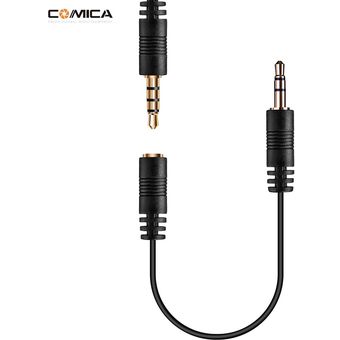 Convertidor de Cable de Audio hembra TRRS a TRS macho de 3,5mm,adaptador de Cable de micrófono para cámaras CanonSonyNikon,adaptador de Cable de TRRS-TRS 