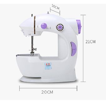 Micro máquina de coser con lámpara Máquina de coser eléctrica multifunción para mesa de coche XYX 