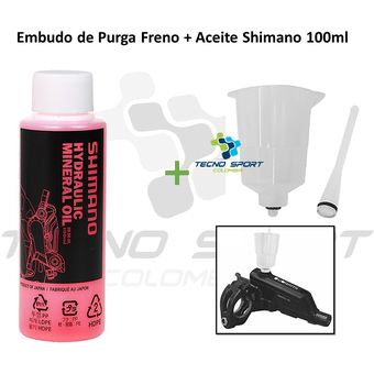 Aceite Mineral Shimano Freno Disco Hidraulico + Embudo Purga