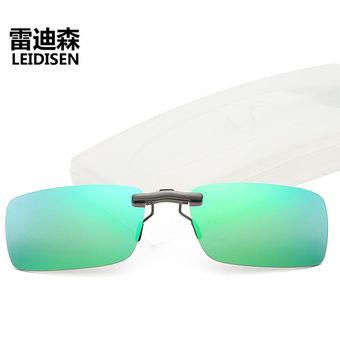 Polarized Clip On Sunglasses Near-sighted Driving Night Lens 