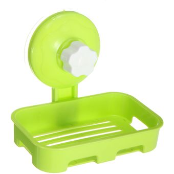 Plástico duradero Ducha de baño Ventosa fuerte Jaboner Verde 