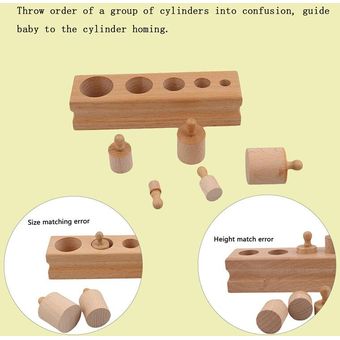 rompecabezas Juguetes de madera cilindros, educación 