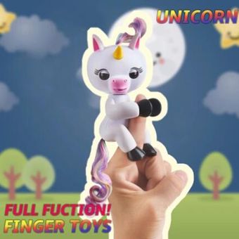 unicornio interactivo dedo