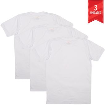 Estuche X3 Camisetas Blancas Manga Corta Hombre