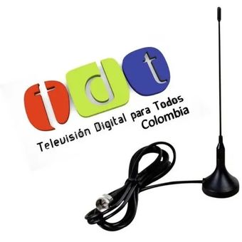 Antena Tdt Para Televisores Y Decodificadores Dvb-t2-t-negra