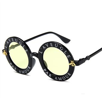Gafas de sol redondas Señoras Letras inglesas Gafas de losmujer 