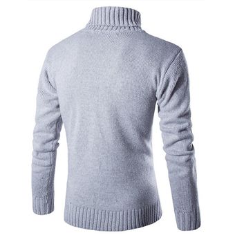Suéter de manga larga de cuello alto de invierno cálida para hombre 