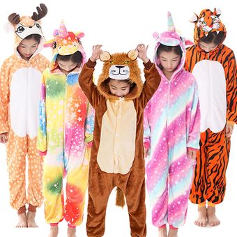 bonito-LA27 Panda Pijama de unicornio para y niñas Mono de dormir de invierno dinosaurio viñetas de animales disfraz de León 