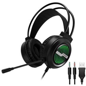Auriculares headset H130 con micrófono y luces LED multiluces RGB