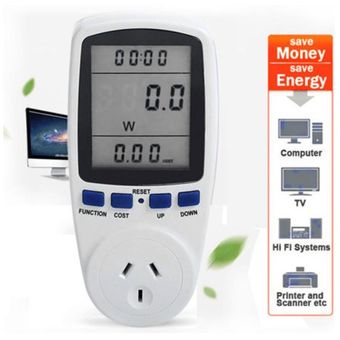 Pantalla LCD Medidor de potencia de ahorro de energía digital 240V 50Hz Watt Volt Monitor AMP 