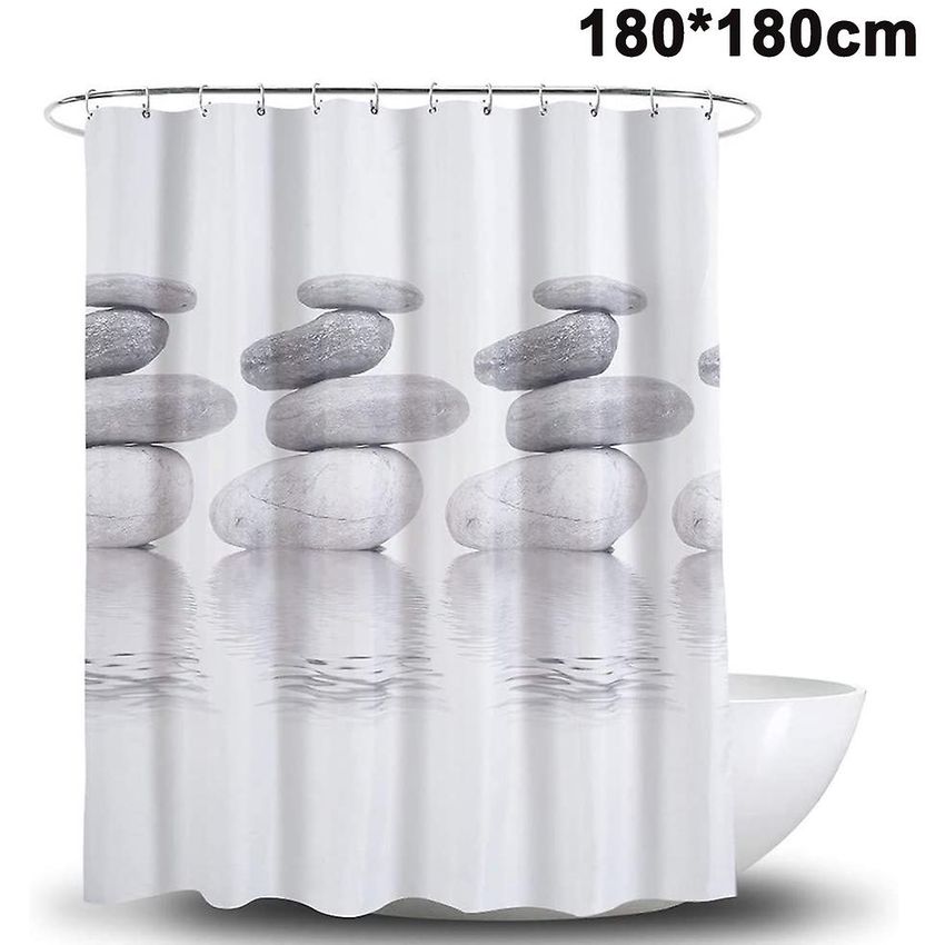 99 estilos Poliéster Tela Impermeable Baño Cortina de ducha con 12 Ganchos UK 