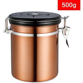 500 g de oro 500 g de oro L-BEANS latas selladas en grano de café con válvula de escape latas selladas de acero inoxidable el té puede ser OEM 