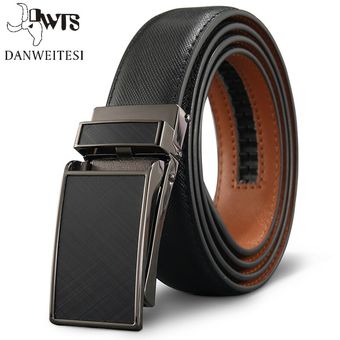 Dwts-Cinturón De Cuero Genuino Para Hombre Correa De Marca De Lujo Con Hebilla Automática Faja 
