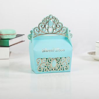 10 Uds oro foiling pastel caja de cartón de dulce Paquete de caja de 