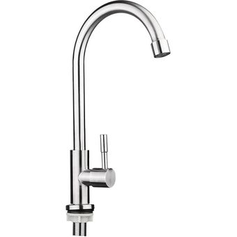 Steel Swivel Spout Single Handle Sink Kitchen Faucet Pull Down Spray Mixer Tap 