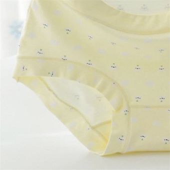 Calzoncillos de algodón de color medio-crema de hielo con un patrón de nube encantadora para las mujeres 