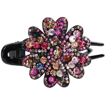 accesorios para el cabello para mujer horquillas para el pelo con diamantes de imitación horquilla brillante coleta Pinzas para el pelo con diseño de flores molanas para mujer 