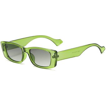 Gafas de sol rectangulares verdes para mujeres gafas demujer 