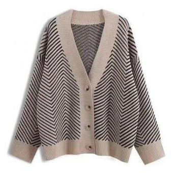 #Black cárdigan Vintage de punto para mujer,cárdigan de estilo coreano Vi~ 