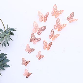 Pegatinas 3D de mariposa para pared San Valentí decoración de boda 